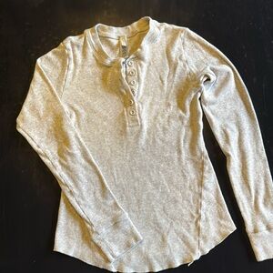 Skims button up long sleeve Henley shirt